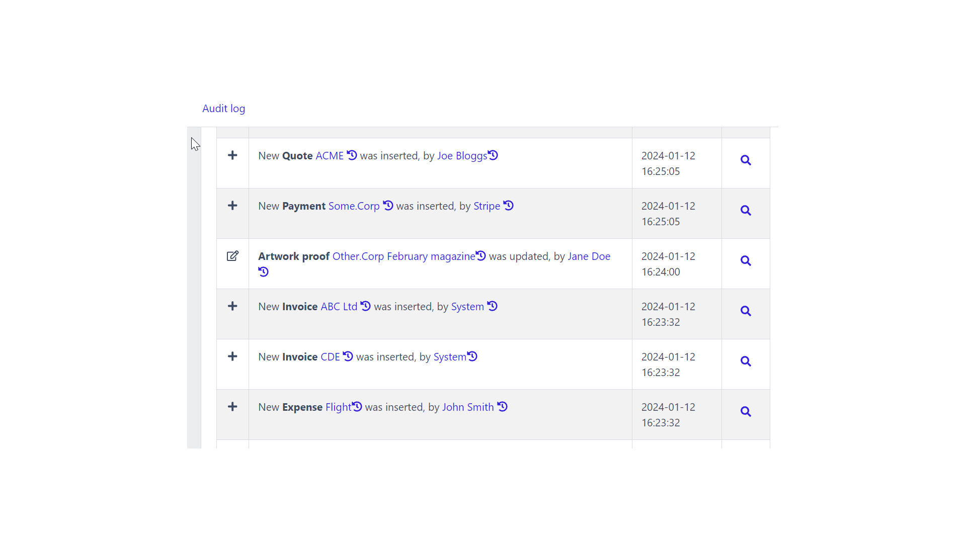Modern internal application interface